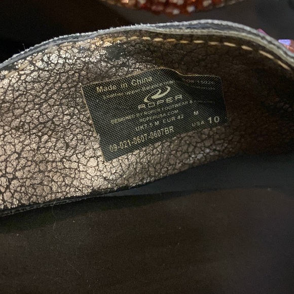 Roper Jeweled Sandals. Pink. Size 10 - Picture 3 of 8